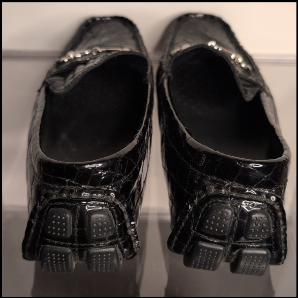 Cole Haan Crocodile Driving Mocs Women's 6.5B Loafers Black D28096 Old Money - Picture 7 of 12